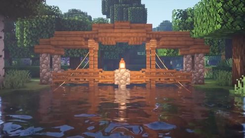 【建造教学】简单古典的小木桥#我的世界#MC_高清1080P在线观看平台_腾讯视频