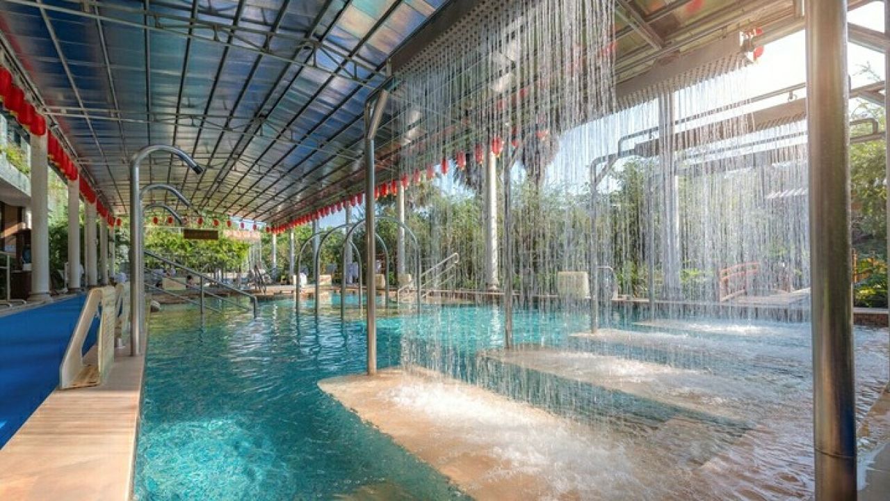 天津观湖城堡酒店温泉中心,含私汤及露天温泉,理想温泉养生胜地