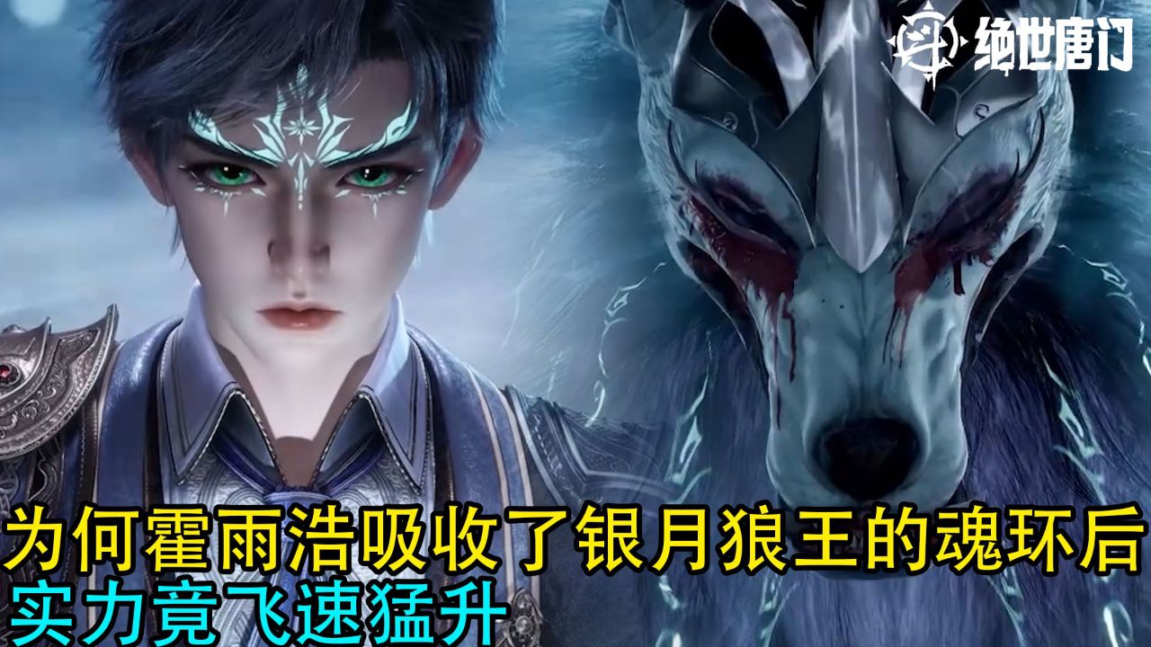 斗罗大陆2绝世唐门:为何霍雨浩吸收了银月狼王的魂环后?实力竟飞速猛升_高清1080P在线观看平台_腾讯视频