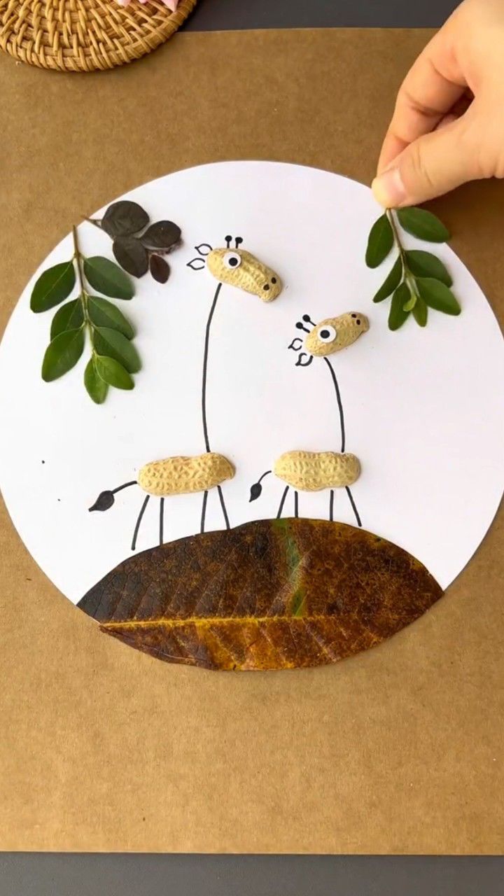 秋天的创意手工贴画!