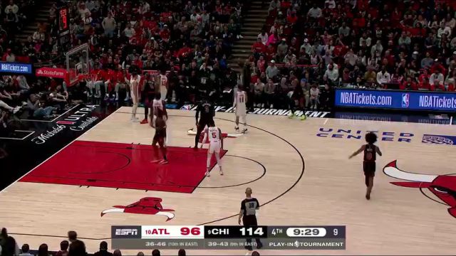 NBA附加赛：老鹰vs公牛第4节中文解说回放