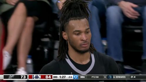 《洛杉矶快船》NBA常规赛：马刺vs快船第3节英文原声回放