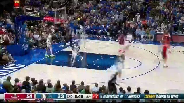 NBA常规赛：火箭vs独行侠第2节中文解说回放
