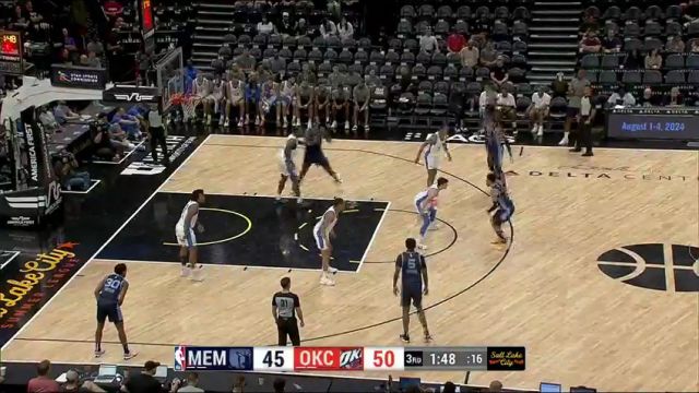 NBA夏季联赛：灰熊vs雷霆英文原声全场回放