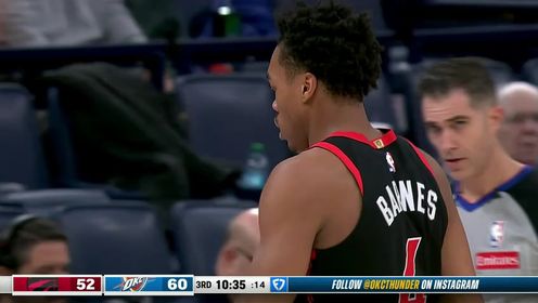 《俄克拉荷马雷霆》NBA常规赛：猛龙vs雷霆第3节中文解说回放