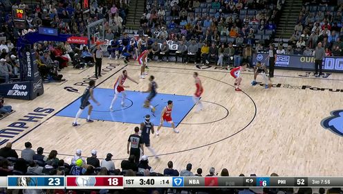 《NBA全场集锦》内线翻江倒海 莱夫利篮下转身抛投+空接暴扣连续取分