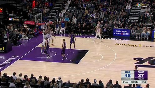 《NBA全场集锦》【回放】NBA常规赛：76人vs国王第2节英文原声回放
