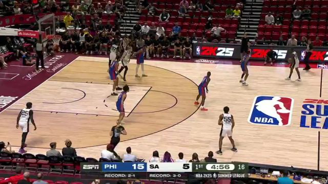NBA夏季联赛：76人vs马刺第1节中文解说回放