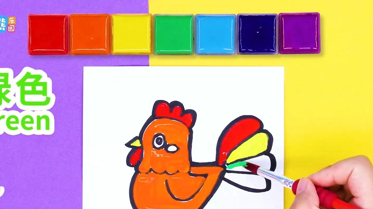 方块熊简笔画 大公鸡_12精彩片段