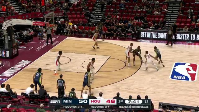 NBA夏季联赛：森林狼vs火箭第3节中文解说回放