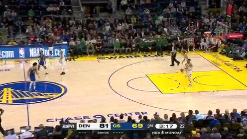 《金州勇士》NBA常规赛：掘金vs勇士第3节中文解说回放