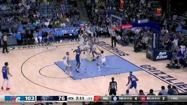 NBA常规赛：费城vs灰熊英文原声全场回放