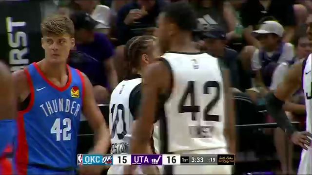 NBA夏季联赛：雷霆vs爵士第1节中文解说回放