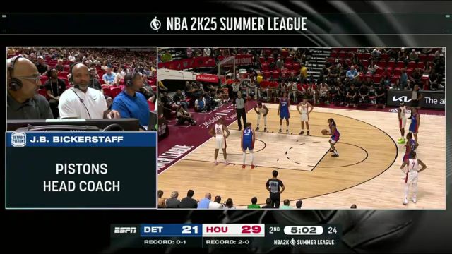 NBA夏季联赛：活塞vs火箭中文解说全场回放