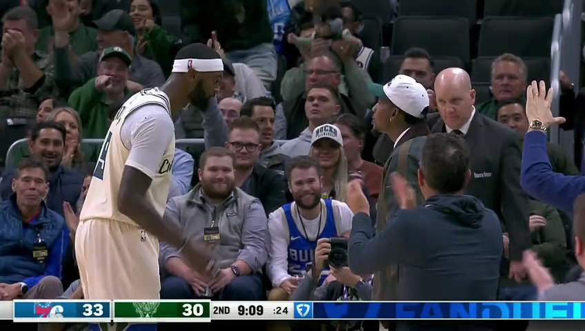 76人vs雄鹿第2节中文解说回放