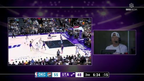 《NBA全场集锦》NBA常规赛：雷霆vs爵士第2节中文解说回放