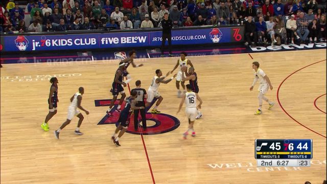 爵士vs费城精华回放 马克西空砍25+9马尔卡宁33+13率队轻松取胜