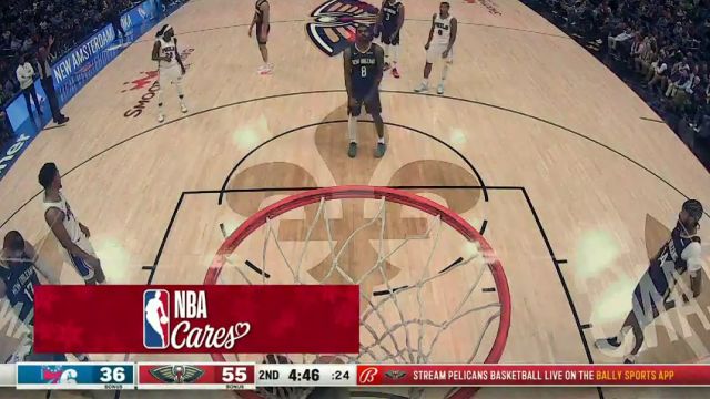 76人vs鹈鹕第2节英文原声回放