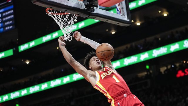 杰伦-约翰逊vs雷霆集锦 全场拿下28分7篮板天神下凡隔扣霍姆格伦