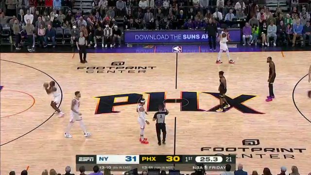 NBA常规赛：尼克斯vs太阳第1节中文解说回放