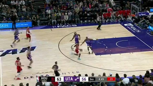 NBA常规赛：火箭vs爵士第3节中文解说回放