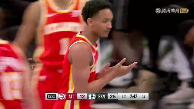 NBA常规赛：老鹰vs篮网第1节中文解说回放