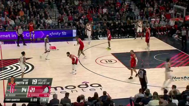 NBA常规赛：火箭vs开拓者第1节英文原声回放