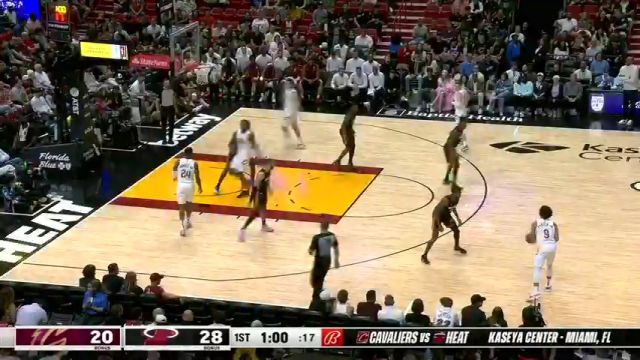 NBA常规赛：骑士vs热火第1节中文解说回放