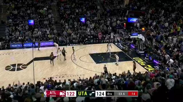 NBA常规赛：老鹰vs爵士英文原声全场回放