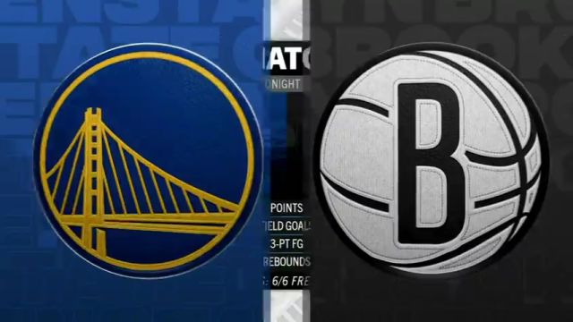 NBA常规赛：勇士vs篮网第4节英文原声回放