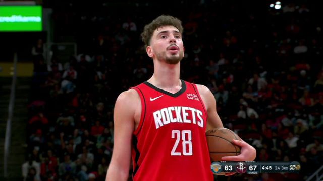 尼克斯vs火箭第3节英文原声回放