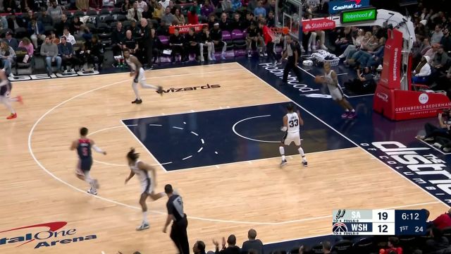 巴格利vs马刺集锦 高效砍下全队最高21分难救主