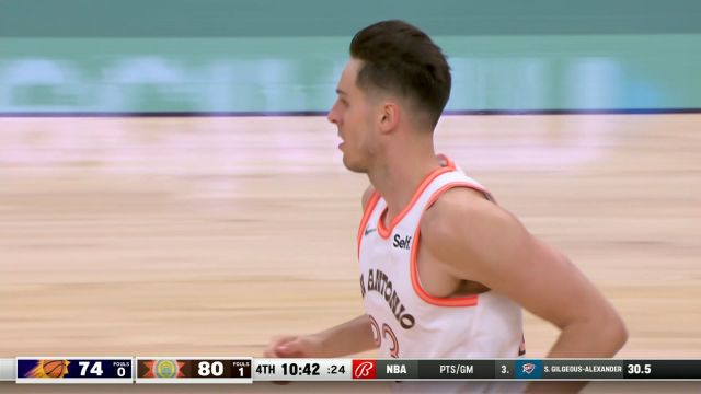 明明可以靠颜值吃饭偏偏要靠实力 科林斯上篮+双手滑翔飞扣连得4分