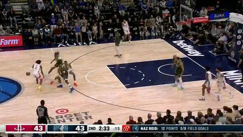 《NBA全场集锦》 NBA常规赛：火箭vs森林狼第2节英文原声回放