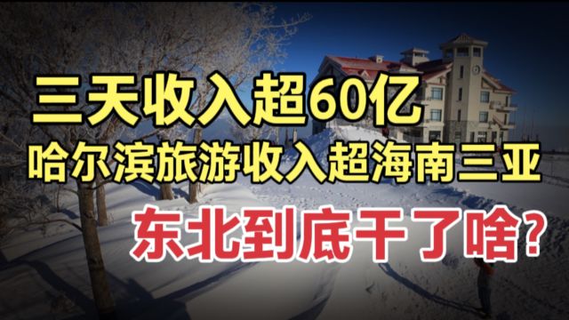 哈尔滨火出圈!旅游收入三天破60亿,超海南2倍,未来东北经济到底靠啥崛起?