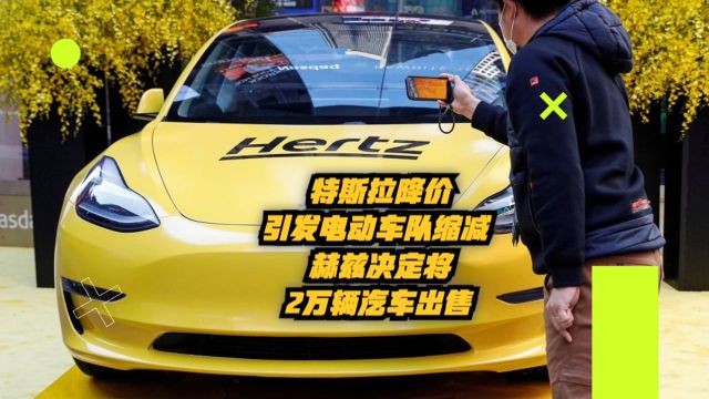 特斯拉降价引发电动车队缩减,赫兹决定将2万辆汽车出售!