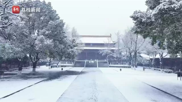 雪落金陵!朝天宫红墙白雪美如画