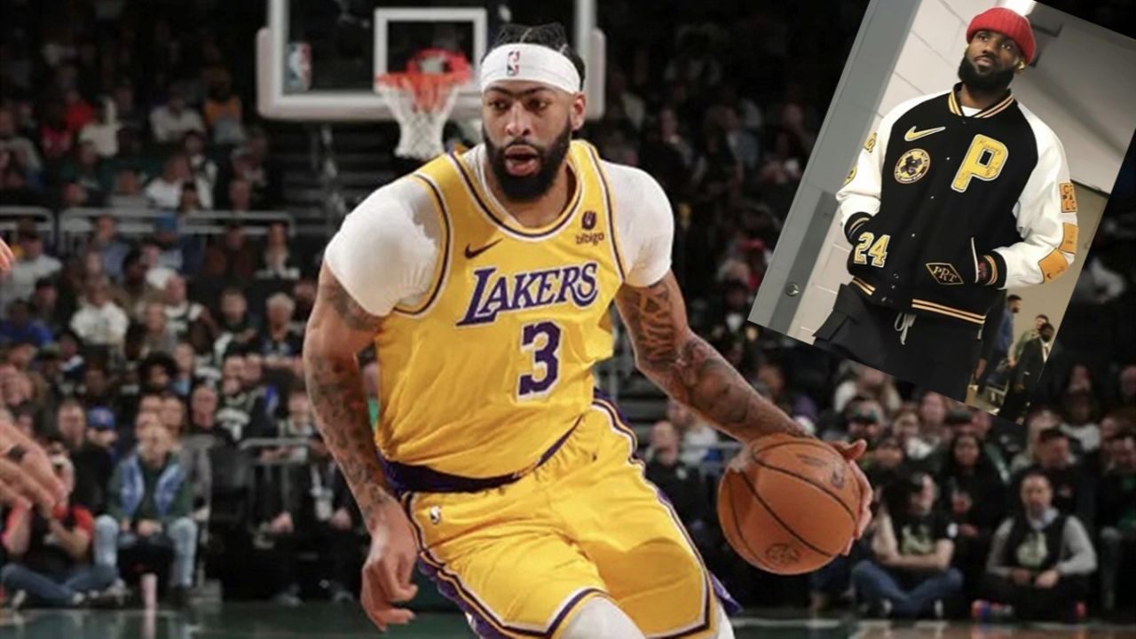 浓眉哥34 23率队击败雄鹿 老詹戴红帽子场边抢镜