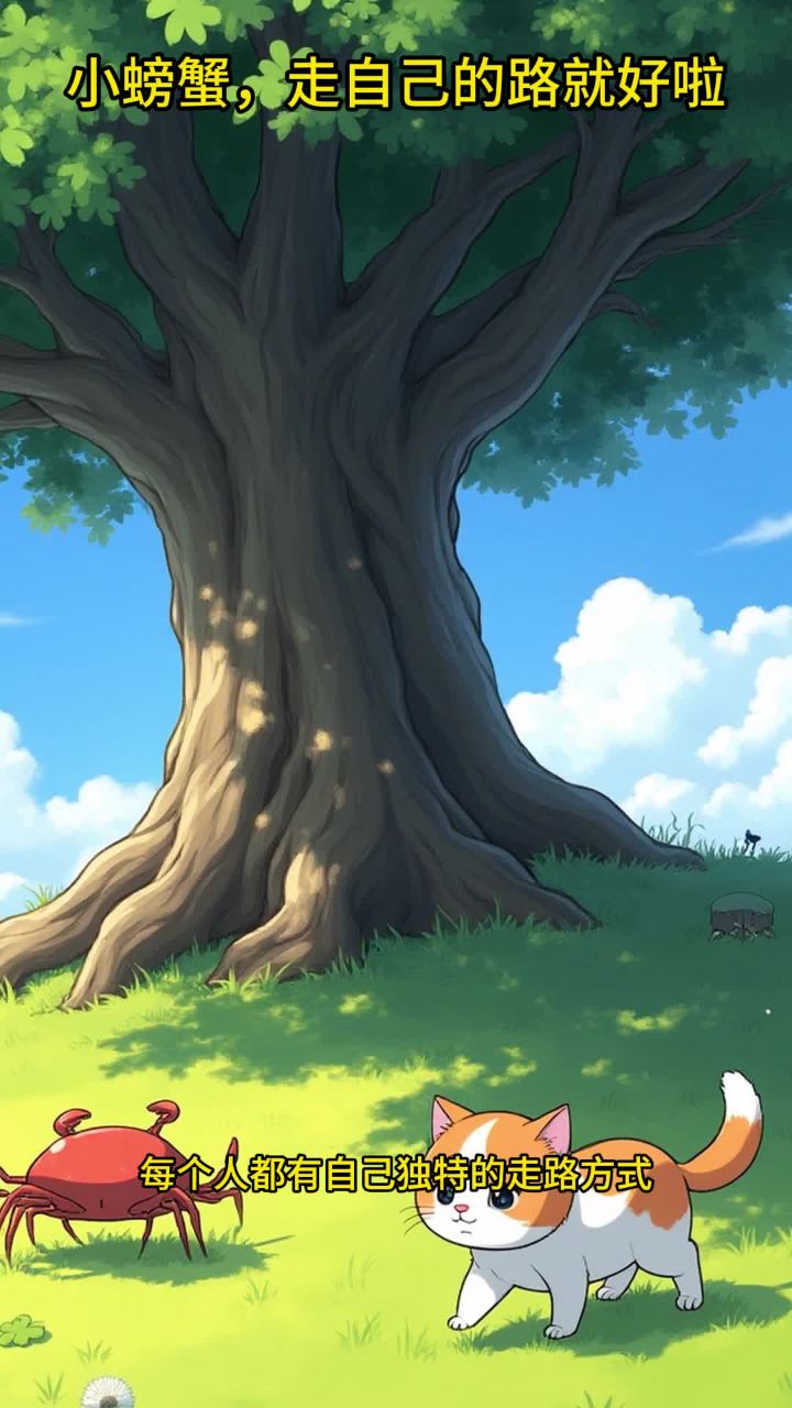 儿童故事：小螃蟹，走自己的路就好啦！_高清