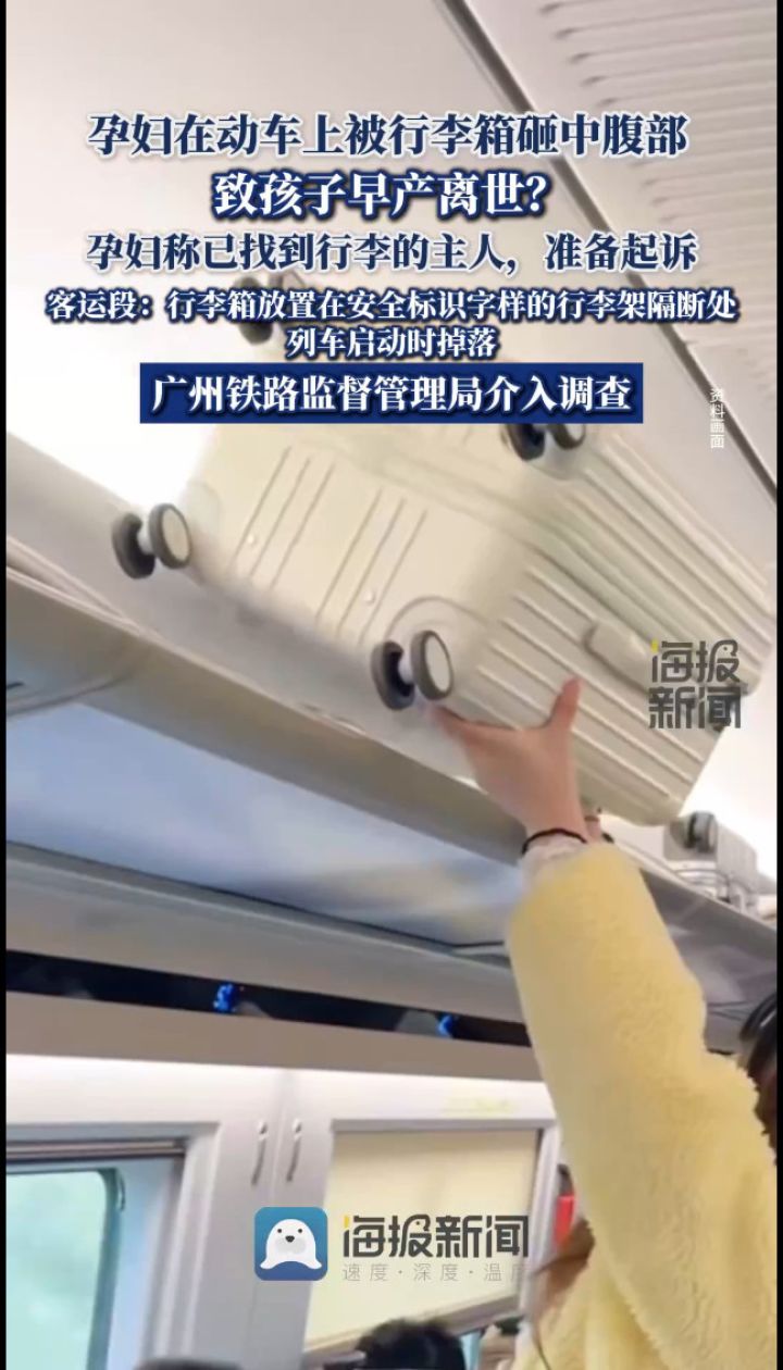 孕妇在动车上被行李箱砸伤致孩子早产离世，广州铁路监督管理局介入调查_高清1080P在线观看平台_腾讯视频