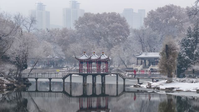 河北多地仍有雪,多条高速站口因雾关闭