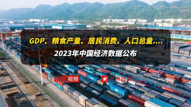 GDP、粮食产量、居民消费、人口总量....2023年中国经济数据公布