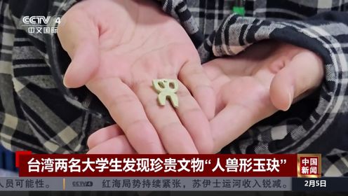 台湾两名大学生发现珍贵文物“人兽形玉?”
