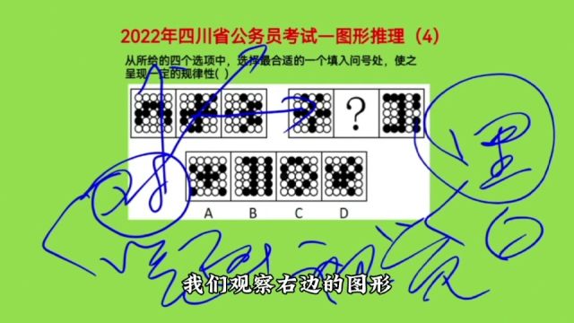 2022年四川省公务员考试,图形推理4,考查笔画数还是对称轴规律