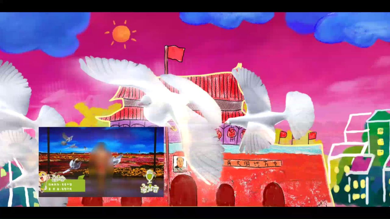 b781-青春中国 儿童学生朗诵演出表演节目动态led大屏幕背景视频高清