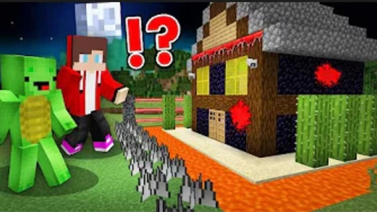 mc我的世界:深夜森林迷路!误入恐怖房屋!