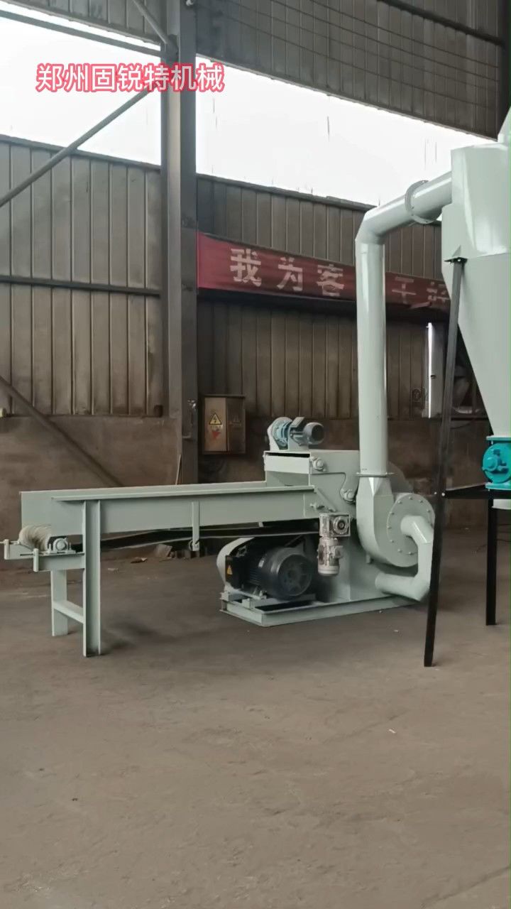 水平进料木材粉碎机 强制进料竹子打渣机 水稻秸秆粉末机