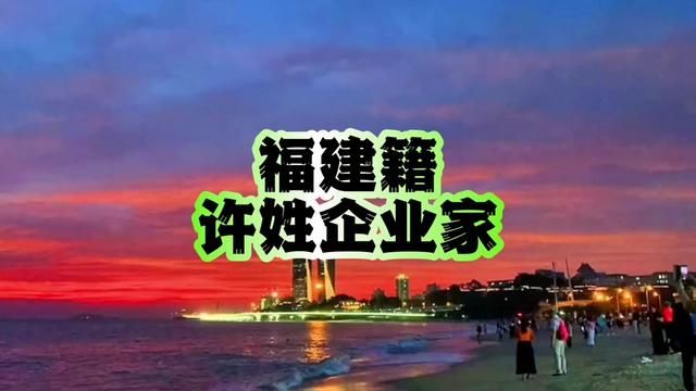 福建籍的许姓企业家.#胡润富豪榜 #许姓企业家