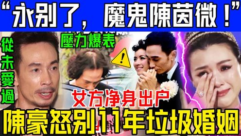 11年婚姻正式告吹？陈豪忍无可忍怒曝离婚内幕！永别了，陈茵微！