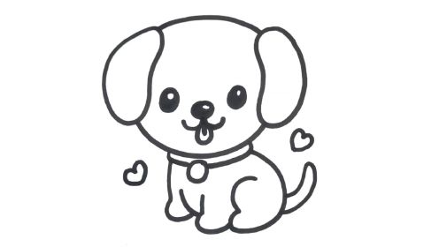 可爱小狗简笔画怎么画?可以用来教孩子的小狗简笔画绘画教程来啦